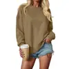 Sudaderas Casuales Simples de Cuello Redondo y Hombros Descubiertos para Hombre y Mujer, Seleccionadas Cuidadosamente de Europa y América, Sudaderas de Felpa Modernas y Cómodas en Stock