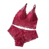 Conjunto de sutiã estilo francês para mulheres com pouco busto, push-up, sexy e atraente, sem aro, de renda, plus size, lingerie anti-queda, comércio exterior