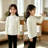 Capa Base para Niñas 2026 Otoño/Invierno Nuevo Delgado Elástico Ajuste Delgado Top de Punto Interior para Niños Pequeños y Niños Pequeños