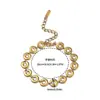 Pulseira Geométricas de Corrente Estilo Francês Retrô Transfronteiriça, Elo de Corrente Exquisito em Dourado e Aço, Joia de Aço Inoxidável Moderna e Versátil