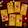 2027 Año del Cordero Sobre Rojo Hojuelas Doradas Escarchado Creativo Dibujos Animados 3D Zodiaco Cien Yuan Mil Yuanes Sobre de Dinero de la Suerte Bolsa de Sobre Rojo de Año Nuevo