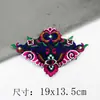 Bolsita Bordada Estilo Étnico Pegatinas de Tela Bordada Accesorios de Decoración para Puños del Hogar Pegatinas de Tela Materiales Hechos a Mano para DIY
