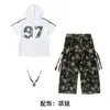 Ropa Moderna Infantil de Street Dance Hip-Hop para Niños Pantalones Largos Camuflaje de Verano Conjunto de Baile Atuendo Genial de Hip-Hop para Niños