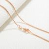 Collar de temperamento de mujer rojo de internet Oro rosa eléctrico Nuevo coreano. Cadena hueso de serpiente plateada cadena redonda de serpiente moda para mujer al por mayor