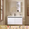 2026 Nuevo Lavabo Espesor Color Crema de Aluminio Espacial con Lavabo Cerámico Integrado para Gabinete de Baño e Inodoro