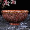 Juego de té de kung fu con taza maestra de cambio de horno de cerámica, taza de degustación de té, tazón de té grande, taza de té esmaltada Tianmu, porta té, pequeño regalo