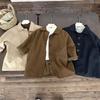Cortavientos de Algodón Puro para Niños Primavera y Otoño Estilo Coreano Ropa Exterior para Niños de Longitud Media Versátil Casual para Niños y Niñas