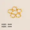 Chapado en oro de cobre azul ardiente que retiene el color accesorios de oro de arena antigua francesa cuerda de material DIY para pulsera con cuentas accesorios