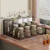Estante de Almacenamiento de Condimentos Estante de Almacenamiento de Suministros de Cocina Soporte para Tazas Doméstico Compartimento para Condimentos Multifuncional de Encimera Estante de Almacenamiento