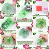 Chaveiro 5D Pintura com Diamantes Flor Tropical Hibisco Havaiano Arte com Diamantes Argola de Chaveiro Verão 5D 10 Peças Enfeites