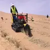 Prensador de Grama com Esteiras para Proteção do Deserto, Máquina de Espalhar Grama Totalmente Automática, Tipo com Esteiras para Gerenciamento Multifuncional do Deserto