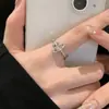 Anillo de Saturno Gota de Agua para Mujer, Moda Geométrica, Simple y Elegante, Nuevo Estilo Popular, Anillo Abierto Ajustable, Anillo Único para Dedo Índice