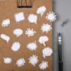 Lindas Pegatinas de Cuadros de Diálogo Blanco y Negro Se Pueden Escribir en Burbujas en Blanco, Decoración Creativa para Bloc de Notas Diario Álbum Pegatinas