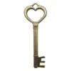 Llave Antigua de Bronce Vintage, Accesorios Creativos de Aleación para Joyería DIY, Colgante de Llave en Forma de Corazón Moderno y Personalizado