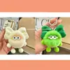 Chaveiro de Elfo de Pelúcia Colorido em Alta no Tiktok Fofo Desenho Animado Bola de Carvão Boneca Pingente Acessório de Bolsa para Mulheres