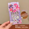 Flor de Coelho Bebê Desenho Animado Mini Arte de Unha Pontas de Unha para Meninas Pequenas Adesivos de Unha Fofos à Prova d'Água para Meninas