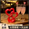 Produto Novo Transfronteiriço Impresso em 3D Estátua de Amor Tecido Eterno Ornamento de Mesa Presente de Casamento Aniversário Dia dos Namorados