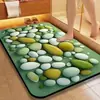 Alfombrilla de baño tridimensional transfronteriza, alfombrilla antideslizante, alfombrilla de suelo de diatomeas tipo guijarro, alfombrilla de pie de secado rápido y absorbente para la entrada del baño