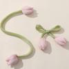 Ins Estilo Simple Cinta Larga Flor de Tulipan Doble Flor DIY Tocado Joker Accesorios para el Cabello de Mujer Accesorios para Ropa Venta al por Mayor