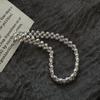 Pulsera de cuerda elástica de plata esterlina S925 con diseño de nicho, cuentas de flores de coche CNC, joyería brillante de estilo coreano