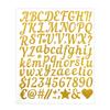 Venta al por mayor transfronteriza Pegatinas de letras de polvo de brillo Pegatinas digitales Punto DIY Decorativo Polvo dorado Pegatinas de letras con brillo