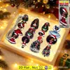 Figuras de Madera Planas 2D de Niña Afroamericana de Navidad de 12 Piezas Decoraciones de Árbol de Navidad para Fiesta en Casa Adornos