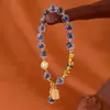 Pulsera de Ágata Corazón de Azúcar Natural para Mujer Vintage Nicho Sentido Avanzado Pulsera de Hilo de Ágata Corazón de Azúcar Regalo Pulsera al por Mayor