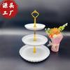 Prato de Frutas Doméstico Sala de Estar Mesa de Centro Prato de Frutas Doméstico Multicamadas Suporte para Lanches Chá da Tarde Suporte para Bolos Dim Sum Bolo Estilo Europeu