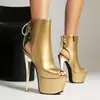 Sandalias europeas y americanas para mujer con cremallera lateral y tacón fino, sandalias de verano para mujer con punta abierta, plataforma impermeable, tacones ultraltos, sandalias transfronterizas para mujer