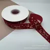 Cinta de Terciopelo de 2.5 cm Estampado en Caliente Cinta Navideña Popular Cinta Flocada Cinta para Decoración de Cajas de Regalo Lazo Hecho a Mano DIY