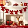 Decorações de Festival de Natal e Ano Novo Ponteira de Árvore de Natal Arranjo de Cena de Natal Laço Vermelho Adereços de Fotografia