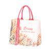 Bolsa de Lona Portátil de Alta Qualidade Tulipa, Bolsa Tote Tridimensional Impermeável de Grande Capacidade na Moda para Passeios, Trabalho e Deslocamento