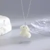 Colares Série de Animais Fofos Flocados Transfronteiriços Corgi Bichon Elefante Azul Coelho Panda Pingente Colares Outono e Inverno