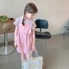 2023 Verano Nuevo Traje de Peto para Niñas Estilo Coreano Casual Peto para Niños Pantalones Cortos Traje de Manga Corta Niñas