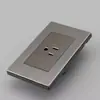 Metal gris sin óxido acero inoxidable 304 calibre americano 118 tipo uno abierto 2 abierto 3 vías enchufe de interruptor de luz de pared