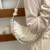 Bolso de Mano Plateado para Mujer, Nuevo Modelo de Verano 2026, Bolso de Hombro de Viaje Moderno y Exquisito, Bolso de Axila, Bolso Cruzado de Cuerno