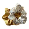 Scrunchie Bm Tendência Estilo Francês Verão Floral Simples Versátil Tecido Prendedor de Cabelo Scrunchie Acessório de Cabelo