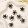Acessórios de Cabelo, Brincos, Pulseira, Colar Prata Flor Elegante Simples Versátil Coreano DIY Tecido à Mão com Contas