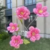 5 Flores de Hibisco Individuais Artificiais Casamento Decoração de Casa Rosas Falsas Atacado