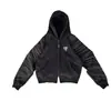 Sudadera con cremallera y bordado Y2K de manga larga, holgada, estilo chaqueta, sudadera con capucha retro, ropa de calle moderna, alta costura