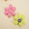 Broche de flor de cinco pétalos con cara sonriente relleno de algodón, accesorios de flores, accesorios para ropa, zapatos y calcetines, colgante de corazón para bolso de niña