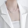 Colar Thai Retrô Coreano para Mulheres, Banhado com uma Corrente Única, Estilo Vintage, Simples e Versátil, Adequado para Estudantes, Corrente de Suéter