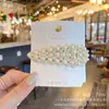 Pasador de Perlas de Gama Alta Estilo Francés para Mujer, Pinza para Flequillo Lateral, Elegante Pinza para el Frente, Accesorio para el Cabello de Pato