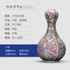 Vaso de Flores Esmaltado Cerâmico Jingdezhen Chinês para Casa Sala de Estar Entrada Enfeites de Vaso Decorações Artesanais
