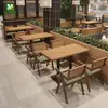 Juego de Mesa y Sillas para Restaurante Comercial Hotel Restaurante de Comida Rápida Casa de Té Restaurante de Té Cabina Sofá Celebridad de Internet Tienda de Catering Silla de Ratán Tejido