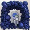 120 Piezas de Globos de Látex Azul Noche, Adecuados para Cumpleaños/Bodas/, Baby Showers y Otras Fiestas