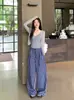 Conjunto de três peças feminino: top regata com vibe coreana pura e desejável, efeito emagrecedor, cardigã e calça xadrez
