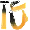 Pelucas Trenzadas de Colores Estilo Europeo y Americano, Coletas de Color Degradado, Trenzas de Espiga de Celebridades de Internet, Trenzas de Boxeadora de Tres Hebras para Discoteca