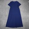 Vestido Largo de Manga Corta con Cuello Redondo Holgado Longmei 2026 Primavera/Verano Nuevo Estilo Fila Falda Larga Fluida con Dobladillo Ancho y Corte Relajado