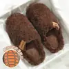 Pantuflas de algodón antideslizantes Babudou para mujer, nuevo modelo 2026 otoño/invierno, cálidas de felpa para interior, pantuflas de suelo